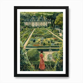 In The Garden Chateau De Villandry Gardens France 2 Art Print