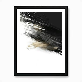 Abstract Black And White Painting 17 Art Print