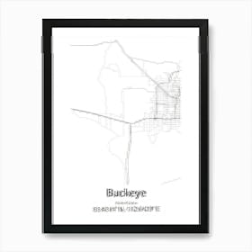 Buckeye,United States Minimalist Map Art Print