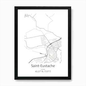 Saint Eustache,Canada Minimalist Map Art Print