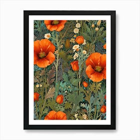 William Morris Poppies Art Print