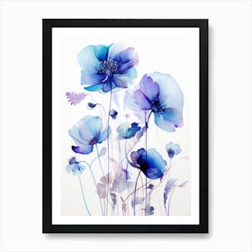 Blue Poppies 3 Art Print