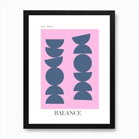 1 Balance - Light Pink Art Print