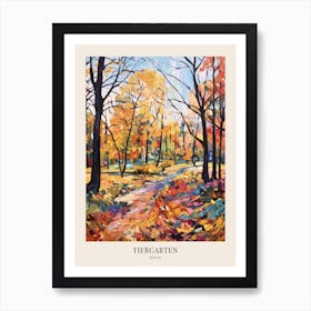 Autumn City Park Painting Tiergarten Berlin Poster Art Print