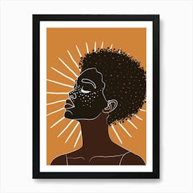 Afro Woman Art Print