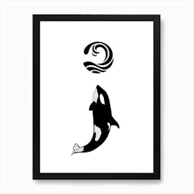 Orca Semicolon Art Print