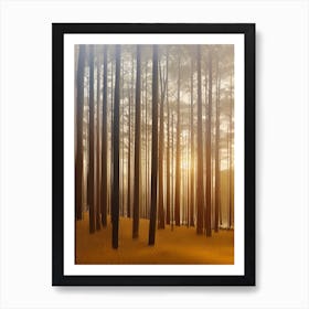 Sunrise In The Forest Art Print