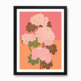 Primroses Flower Big Bold Illustration 3 Art Print
