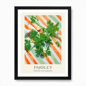 Marche Aux Legumes Parsley Summer Illustration 4 Art Print