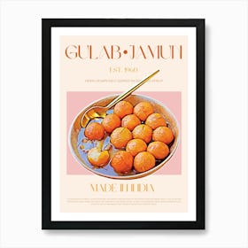 Gulab Jamun Mid Century Art Print