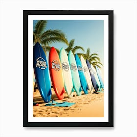 Surfboards On The Beach 4 Art Print