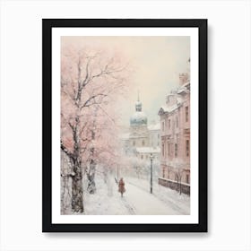 Dreamy Winter Painting Vienna Austria 3 Art Print