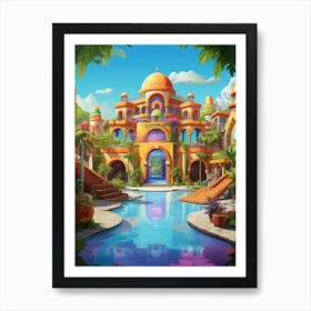 Sun City Resort Cartoon 4 Poster