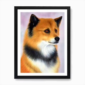 Schipperke Watercolour Dog Art Print