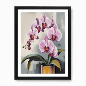 Orchids In A Vase Art Print