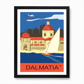 Sailing in Dalmatia, Croatia Art Print