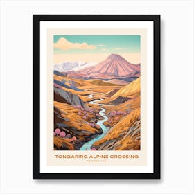 Tongariro Alpine Crossing New Zealand 4 Hike Poster Art Print