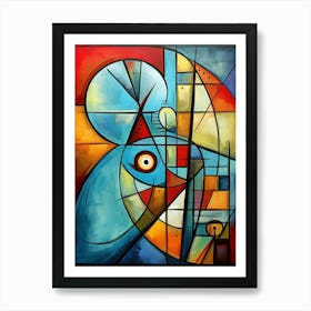 Abstract Modern Cubism Colorful Style Painting 2 Art Print