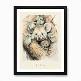 Beatrix Potter Inspired  Animal Watercolour Koala 2 Art Print