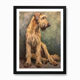 Irish Wolfhound Acrylic Painting 7 Art Print