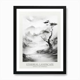 Ethereal Landscape Abstract Black And White 8 Poster Art Print