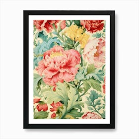 Floral Wallpaper 362 Art Print