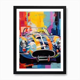 Shelby Cobra Vintage Car Matisse Style Drawing Colourful 0 Art Print