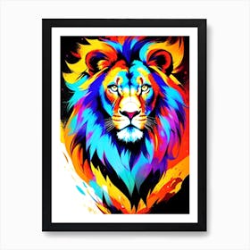 Colorful Lion 5 Art Print