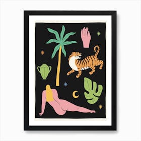 Tiger Flash Sheet Art Print