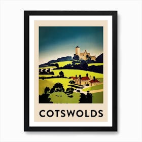 Cotswolds 4 Vintage Travel Poster Art Print