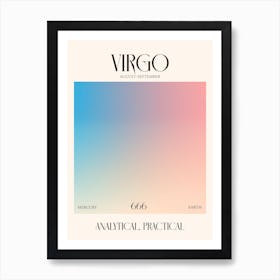 Virgo 2 Zodiac Sign Art Print