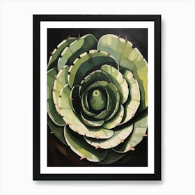 Modern Abstract Cactus Painting Gymnocalycium Cactus 2 Art Print