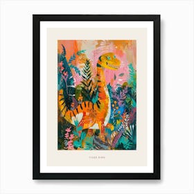 Abstract Tiger Dinosaur Painting Poster Art Print