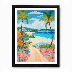 Shoal Bay, Anguilla, Matisse And Rousseau Style 4 Art Print