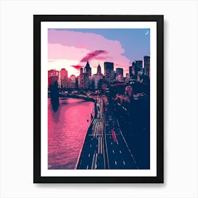 City at night Art Print