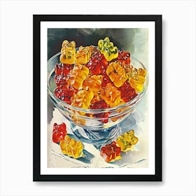 Gummy Bears Retro Advertisement Style 2 Art Print