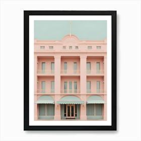 Retro Hotel Facade Photography Wes Anderson Style Art Print