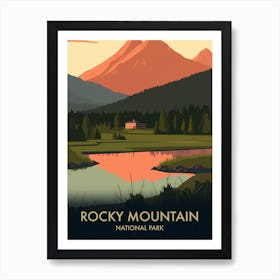 Rocky Mountain National Park Vintage Travel Poster 3 Art Print