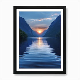 Sunrise Over The Lake Art Print