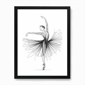 Ballerina Drawing Art Print