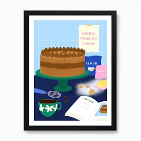 Kitchen Cake Baking Art Print