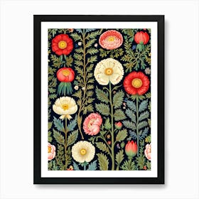 William Morris Floral Seamless Pattern 1 Art Print