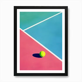 Tennis Ball On Court 1 Art Print