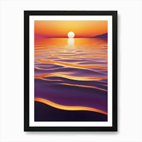 Sunset Over Water 3 Art Print