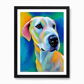 Miniature Bull Terrier Fauvist Style Dog Art Print