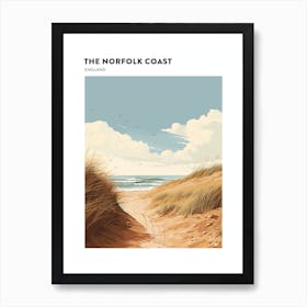 The Norfolk Coast Path England 2 Hiking Trail Landscape Poster Art Print