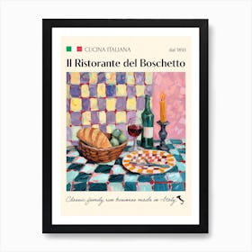 Il Ristorante Del Boschetto Trattoria Italian Poster Food Kitchen Art Print