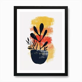 The Radiance Of Boomerang Lines Mid Century Style Art Print