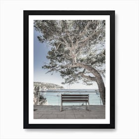 Bench By The Sea Mallorca Art Print