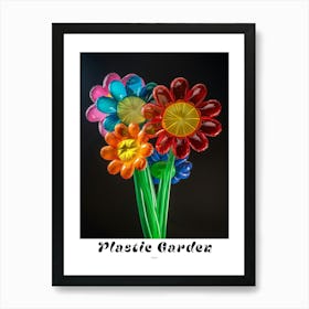 Bright Inflatable Flowers Poster Daisy 4 Art Print